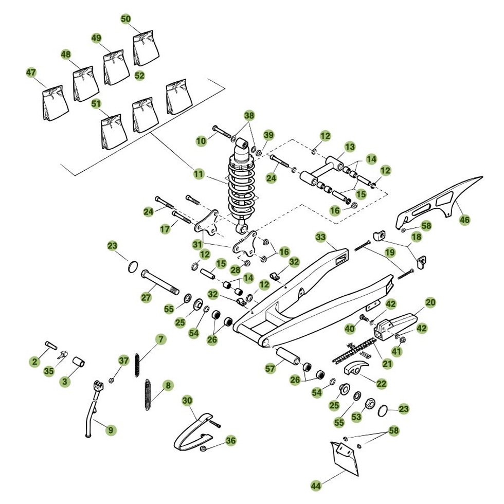 Beta Alp 4.0 07 Schwingarm/Federbein Ersatzteile
